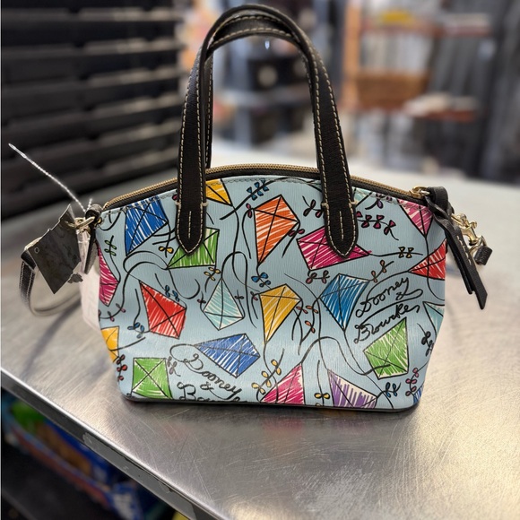 Dooney & Bourke Colorful Kite Print Satchel - Picture 2 of 6